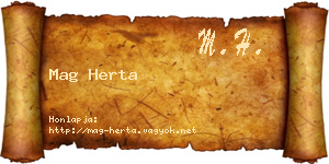 Mag Herta névjegykártya